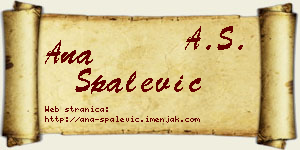 Ana Spalević vizit kartica